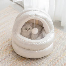 2020 New Pet Bed Cat Dog Winter Warm Sleeping House Washable Dog Kennel Cat Bed Kennel Nest Foldable Puppy Cushion Mat Pad House 2024 - buy cheap