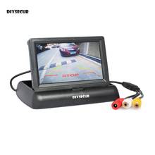 DIYSECUR 4,3 "складной TFT LCD задний вид автомобиля монитор для камеры DVD видеомагнитофон 2024 - купить недорого