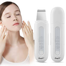Ultrasonic Ion Skin Scrubber EMS Vibration Facial Massager Face Pore Cleaner Blackhead Reomver Skin Peeling Shovel Lift Beauty 2024 - buy cheap