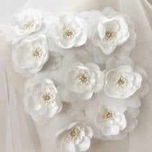 Apliques de tecido de renda para vestido de casamento, apliques de flores 3d para roupas de boneca faça você mesmo, acessórios de decoração e costura em remendos 2024 - compre barato