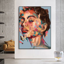 Impresiones en lienzo modernas, imágenes abstractas de mujer, Graffiti, retrato artístico, carteles en la pared para la decoración del hogar de la sala de estar 2024 - compra barato