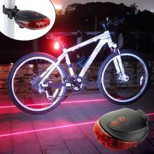 Ultra brilhante bicicleta luz da cauda da bicicleta de alta intensidade 5 leds aviso acessórios para mountain bike 2024 - compre barato