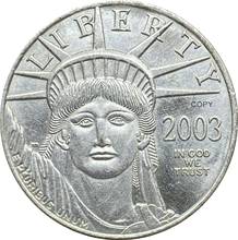 Estados Unidos de América, Estatua de la libertad de 2003 años, 50 dólares, moneda de águila en lingote chapada en plata, copia conmemorativa 2024 - compra barato