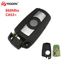 YIQIXIN-llave de gato remota de 3 botones, entrada sin llave para BMW 3, 5, 6, serie CAS3, control remoto de coche E90, E91, E92, E60, 868Mhz, Chip ID46, PCF7945 2024 - compra barato