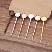 50 pçs/lote vintage hairpins acessórios para o cabelo feminino artesanal redondo cabochão base diy 2024 - compre barato