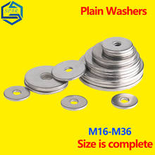 Plain Washers M16-M36 304 Stainless Steel Gasket Metal Screw-flat Washer GB97 Extra Thick 2024 - купить недорого