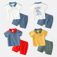 2021 verão 2 3 4 6 8 10 anos crianças roupas de manga curta 2 peça ternos bonito camiseta shorts esporte conjunto para o bebê crianças menino 2024 - compre barato