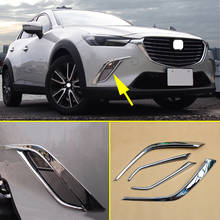 ABS Chrome Head Front Foglight Fog Lamp Lights Cover Trim Fit For Mazda CX-3 2016 2017 2018 2019 Accessories 2024 - buy cheap