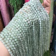 Pedra natural birmanês jades frisado oblatado forma facetada solta espaçador grânulos para fazer jóias diy colar pulseira acessórios 2024 - compre barato