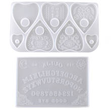 Gothic Witchcraft Ouija Board Heart Planchette Pendant Keychain Resin Mold Epoxy Silicon Mould For Jewelry DIY Craft 2024 - buy cheap