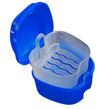 Denture Bath Box Case Dental False Teeth Storage Box with Hanging Net Container 2024 - buy cheap