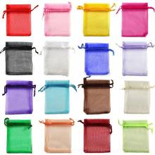 50pcs 7x9 9x12 10x15 13x18CM Organza Gift Bag Jewelry Packaging Bags Wedding Party Decoration Drawable Bags Sachet Pouches 55 2024 - buy cheap