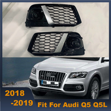 High Quality 2PCs ABS Car Front Lower Bumper Fog Light Lamp Grille Left/Right Side For Audi Q5 Q5L 2018-2019 2024 - buy cheap