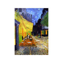 Van Gogh's Night Lively Cafe Terrace Oil Painting Canvas Art Posters and Prints Van Gogh Famous Art Pictures Home Decoration 2024 - buy cheap