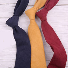 Linbaiway gravata de pescoço fina para homens, camurça, noivo, gravatas estreitas para homens, festa de casamento, presente, logotipo personalizado 2024 - compre barato