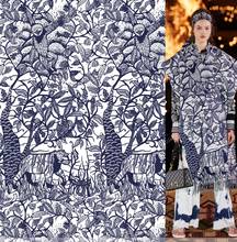 Tela con estampado Digital para vestido, tejido de imitación de seda, hecho a mano, para primavera y verano 2024 - compra barato