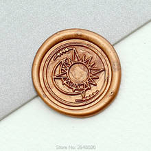 Moon and sun Stamp Wax Seal Stamp,star  seals,wedding gift,moon and star journal wood wax stamp,party seal, 2024 - buy cheap