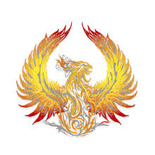 Hot Sell Unique Beautiful Flame Phoenix Flying Wings Decor Car Sticker Window Superior Quality Vinyl Sunscreen Anti-UV PVC 2024 - buy cheap