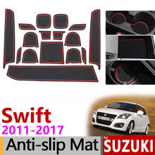 Противоскользящий коврик для телефона ворота шлифовальные маты для Suzuki Swift 2011 ~ 2017 аксессуары наклейки Maruti DZire Sport ZC72S ZC82S ZC32S 2014 2024 - купить недорого