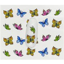 Color Butterfly Pattern Art Sticker Water Transfer Decal Watermark Slider Manicure Full Wrap Tool Decor C26 2024 - buy cheap