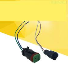 For KOMATSU PC-7 CATERPILLAR high temperature wire plug hydraulic pump solenoid valve small square plug excavator accessories 2024 - buy cheap