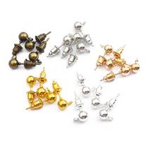 50 unids/lote de Pin de 3/4/5mm, accesorios para pendientes, pasadores básicos, conectores para joyería DIY, suministros al por mayor 2024 - compra barato