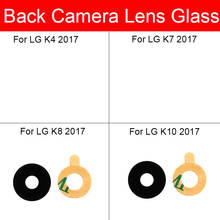 Lente de cámara trasera para LG K4 K7 K8 K10 2017, cubierta de vidrio de cámara principal trasera con pegatina adhesiva, piezas de repuesto, 2 uds. 2024 - compra barato