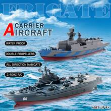 RC Boat 2.4GHz Remote Control Ship Aircraft Carrier Warship Battleship Cruiser High Speed Boat RC Racing Toy Dark Blue 2024 - buy cheap