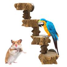 Escalador de loros para hámster, escalera de madera para Pier, mascota, Pájaro de juguete, escaleras de pie, juguete de escalada de aves para jaula 2024 - compra barato