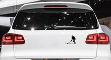 Хоккеистов играют на качелях автомобильные наклейки для крышки топливного бака автомобиля знак Съемная FA293 2024 - купить недорого