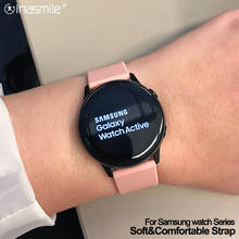 20mm 22mm pulseira de silicone para samsung galaxy watch 3 41mm 45mm 42mm 46mm engrenagem s2 pulseira de banda esportiva para samsung active 2 40mm 42 2024 - compre barato