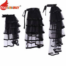 Costumebuy-vestido vicotoriano gótico para mujer, ropa interior de encaje negro de Lolita, Pannier de boda de crinolina, enagua de uso diario 2024 - compra barato
