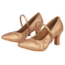 Zapatos de baile de salón para mujer y niña, zapatos de tacón alto de Tango modernos Latinos 2024 - compra barato