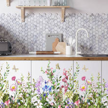 Adesivos de parede em vinil para decoração, papel de parede decorativo de flores e plantas, para sala de estar e quarto 2024 - compre barato