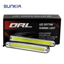 SUNKIA Car External Lights High Power DRL Daytime Running Light Fog Driving Day Lamp with On/Off Fucnction 100% Waterproof 2024 - buy cheap