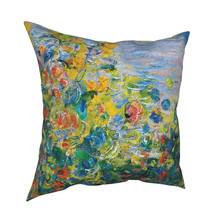 Claude Monet Flower Beds At Vetheuil Pillowcase Home Decorative Art Cushions Throw Pillow for Home Double-sided Printing Novelty 2024 - buy cheap