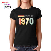 Retro Born in 1970 Women T-shirt The Birth of Legend 1970 tshirt Mother Mom birthday gift Short Sleeves tee shirt 2024 - buy cheap