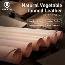 WUTA 30x30cm High Quality Full Grain Veg Tanned Cowhide Leather Handmade DIY Genuine Leather/Tooling Carving Dying 2024 - buy cheap