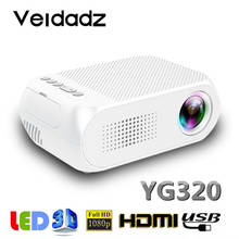 Veidadz-mini projetor portátil yg320, hd 1080p, playback, hdmi, compatível com usb, 3.5mm, áudio, reprodutor de mídia para casa 2024 - compre barato