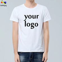Custom/Design Logo Summer Men's and Women's 100% Cotton White Short Sleeve/Kids Top Team Advertising T-Shirt 2024 - compre barato