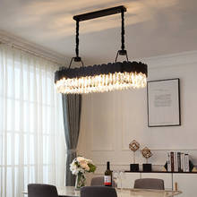 luxury crystal chandelier Modern living room mixed color rectangular dining room chandelier LED luster lighting 2024 - buy cheap