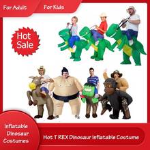 new year Inflatable Dinosaur Costumes Blowup Unicorn Cosplay Halloween Inflatable Costume Mascot Party costume for Adult Kids 2024 - buy cheap
