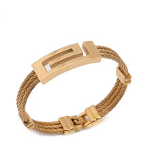 Gold Jewelry Fashion Bracelet Charm Men Bangle Magnetic Stainless Titanium Wristband Chain Link  Bracelet 2024 - buy cheap