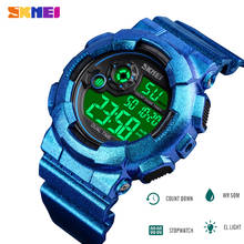 SKMEI-reloj Digital LED para hombre, cronógrafo deportivo de Cuenta atrás militar, resistente al agua, electrónico, para exteriores, 2 veces 2024 - compra barato