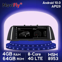Navifly-kit multimídia para carro, com android 10, ips, 4g, dvd, rádio, navegação gps, para bmw 5 series f10/f11/520 (2011-2016), original, cic/nbt 2024 - compre barato