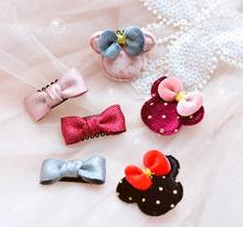 New cartoon  Mini handmade Cloth Bowknot Hair Clips Kids with Little Hair New born Girls Hair Accessories Baby Hairpins J158 2024 - buy cheap