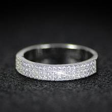 Luxury Women Multilayer Rhinestone Ring Alloy Diamonds Inlaid Double Row Diamonds Finger Ring Wedding Party Jewelry Gift 2024 - buy cheap