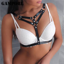 GAMPORL Leather Body Bondage Chest Harness Bra Cage Sexy Lingerie Fetish Gothic Garter Suspenders Sexy Stockings Leather Harness 2024 - buy cheap