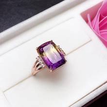 Ametrine ring Natural And Real Ametrine Ring Wedding Engagement Rings for Women 925 sterling silver Ametrine Ring 2024 - buy cheap