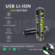 Bateria recarregável de polímero de lítio, 8 peças (4 peças aa + 4 peças aaa), carregamento rápido por cabo micro usb 1.5v aaa bateria recarregável 2024 - compre barato
